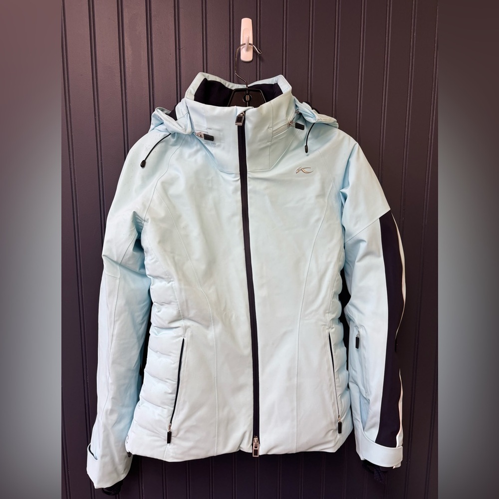 Women's Light Blue Ski & Snow Jacket - Picture 3 of 12